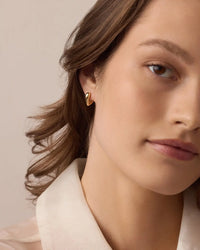 Amour Heart Huggies Earrings