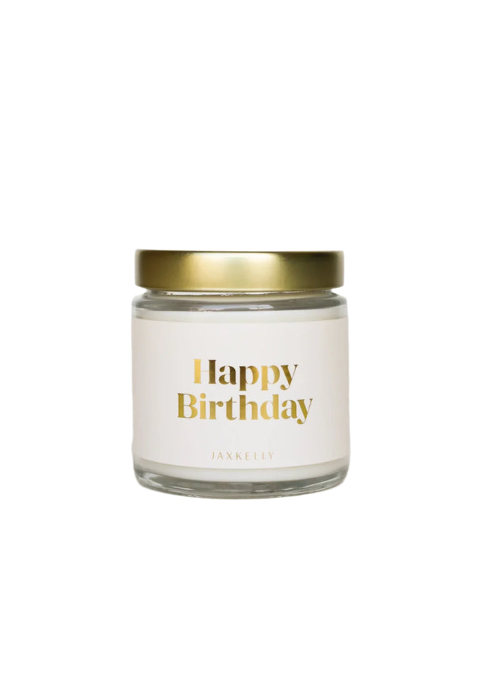 Gold Happy Birthday Candle