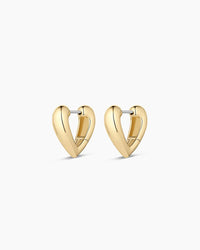 Amour Heart Huggies Earrings