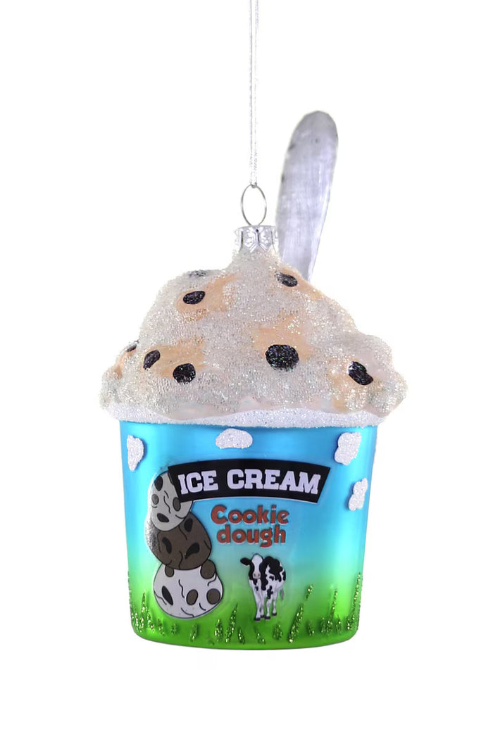 Chocolate Chip Cokie Dough Ice Cream Ornament