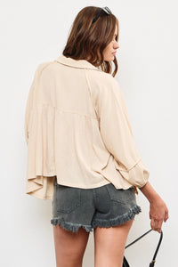 Deep V Neck Blouse