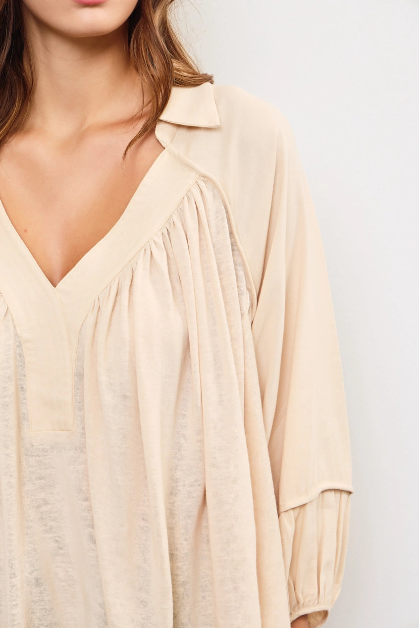 Deep V Neck Blouse