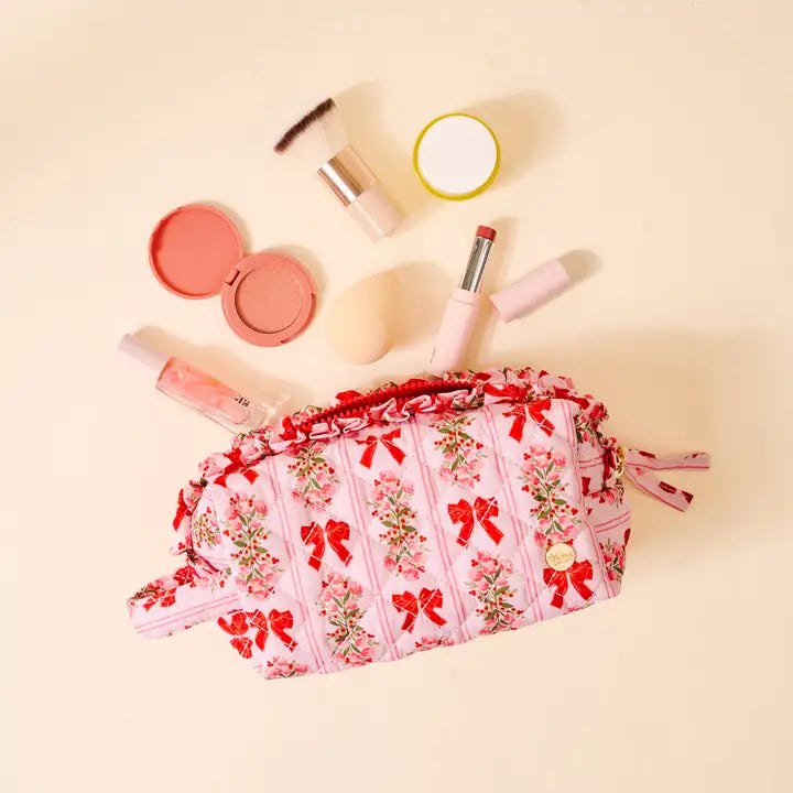 Essentials Quilted Cosmetic Pouch Oh So Merry