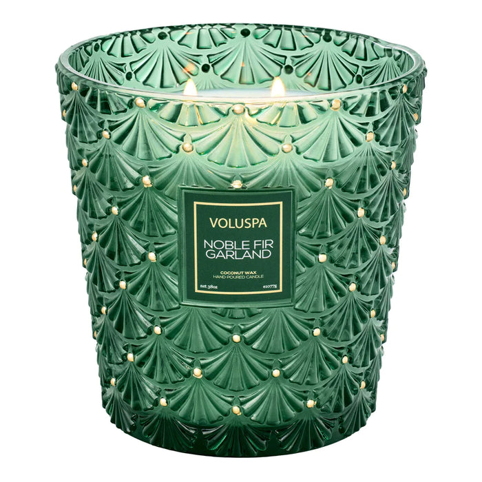 Noble Fir Garland 3W Hearth Candle