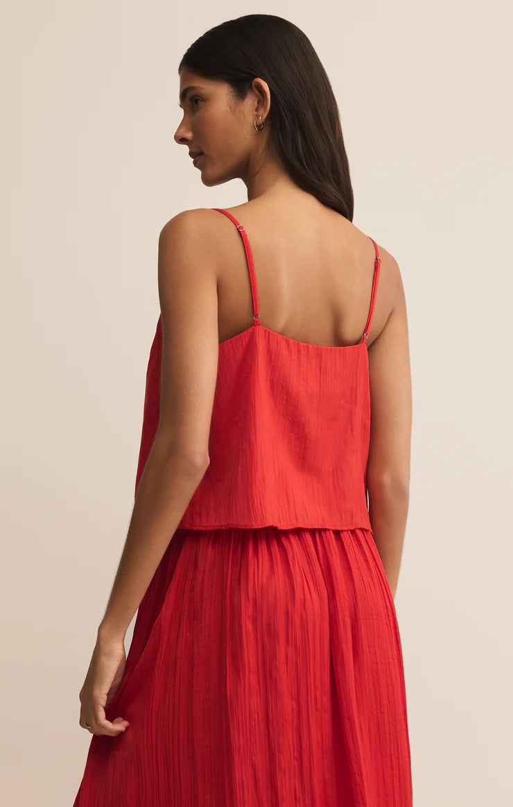 Fiore Crinkle Satin Tank-FINAL SALE