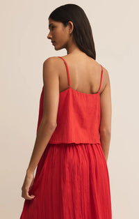 Fiore Crinkle Satin Tank-FINAL SALE