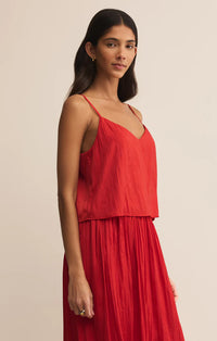 Fiore Crinkle Satin Tank-FINAL SALE