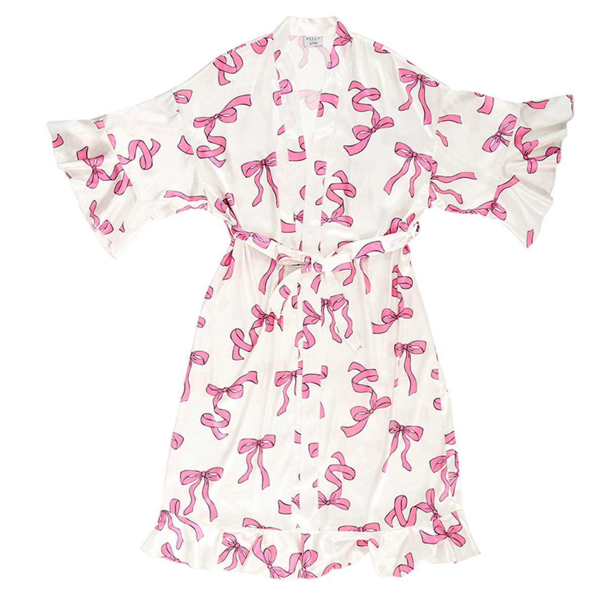 Ruffle Satin Robe