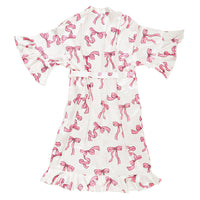 Ruffle Satin Robe
