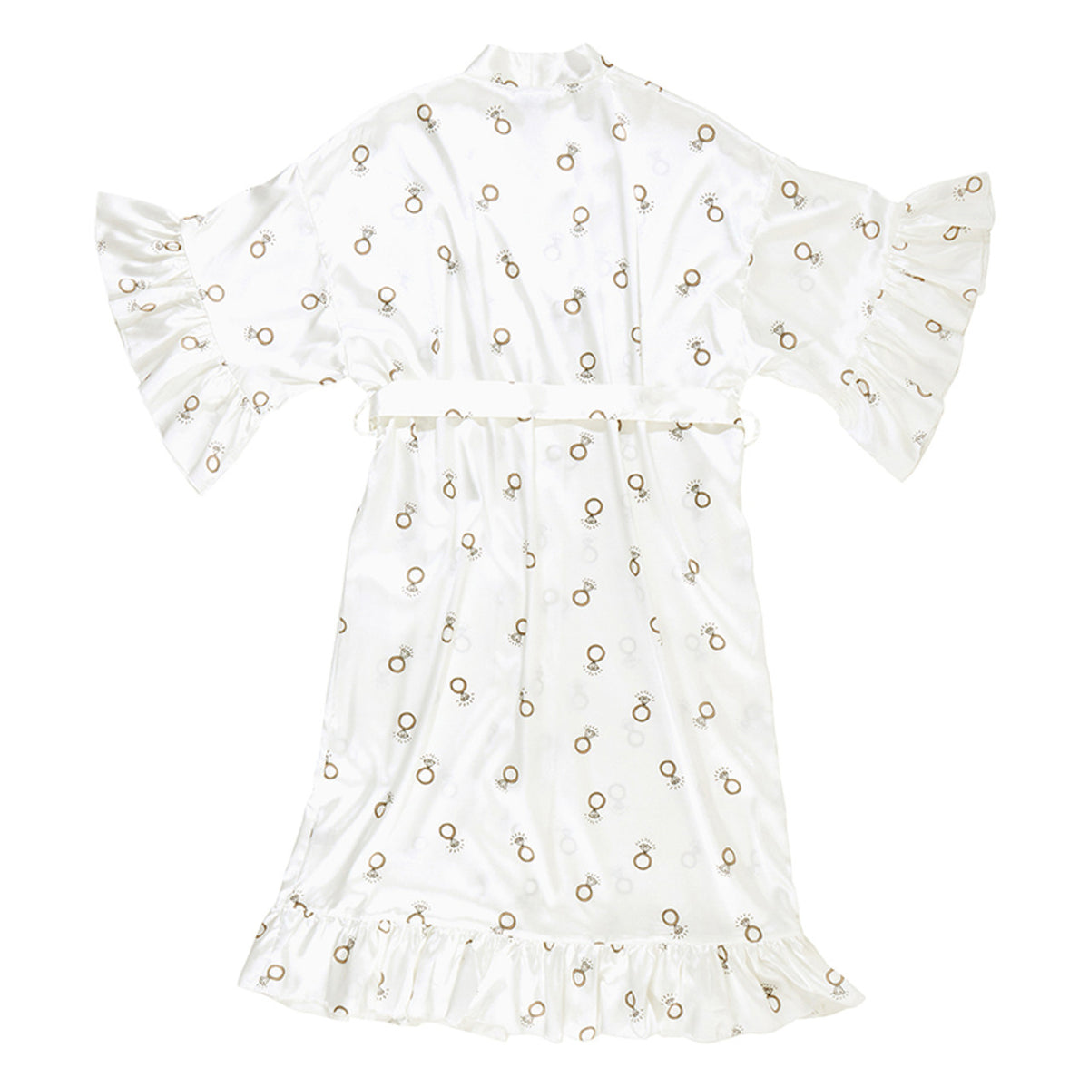 Ruffle Satin Robe