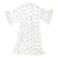 Ruffle Satin Robe