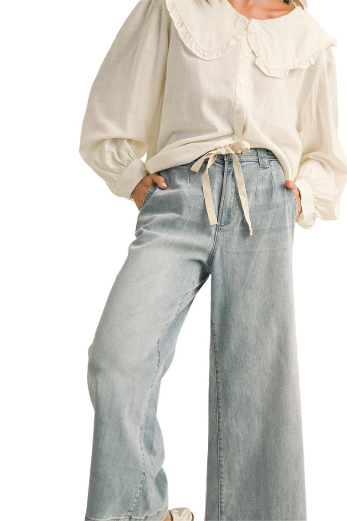 Washed Denim Pant