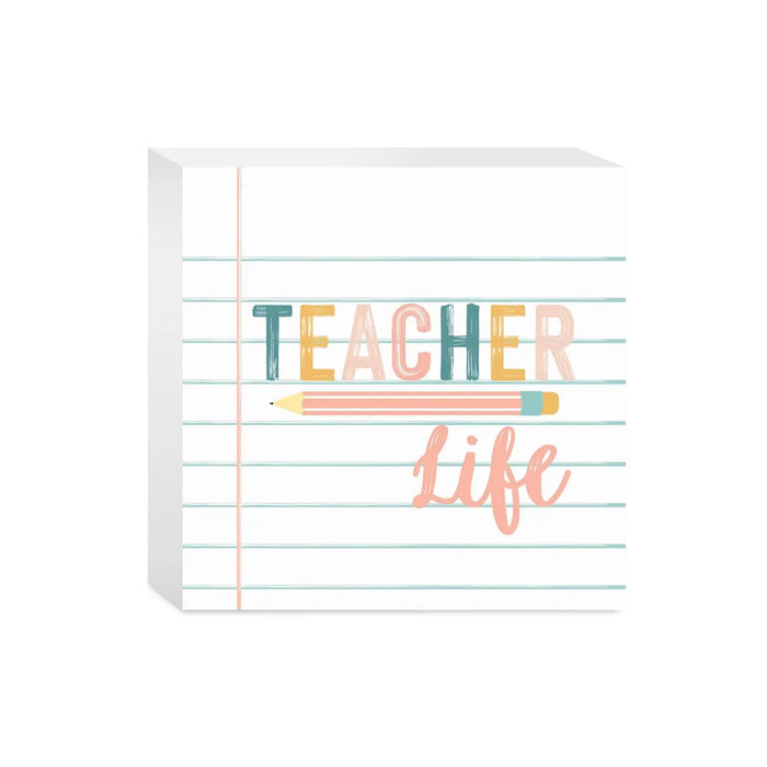 Pastel Teacher Life Sign