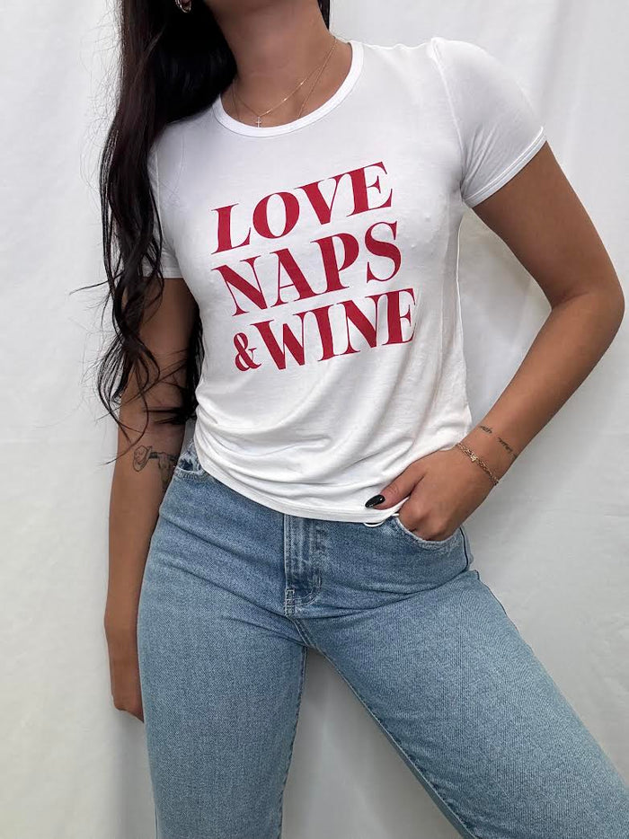 Love Naps Wine Tee