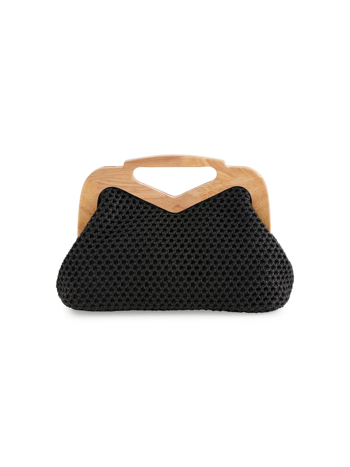 Rio Top Handle Clutch Black