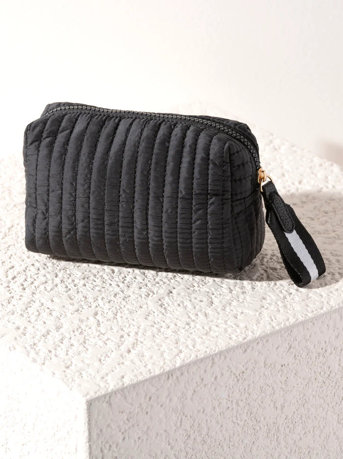 Exra Small Boxy Cosmetic Pouch in Black
