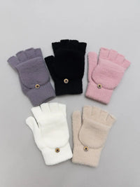 Winter Knit Convertible Fingerless Gloves