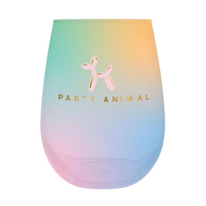 Party Animal Wine Glass