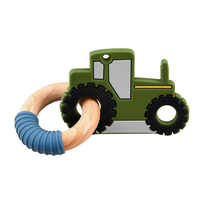 Green Tractor Silicone Teether