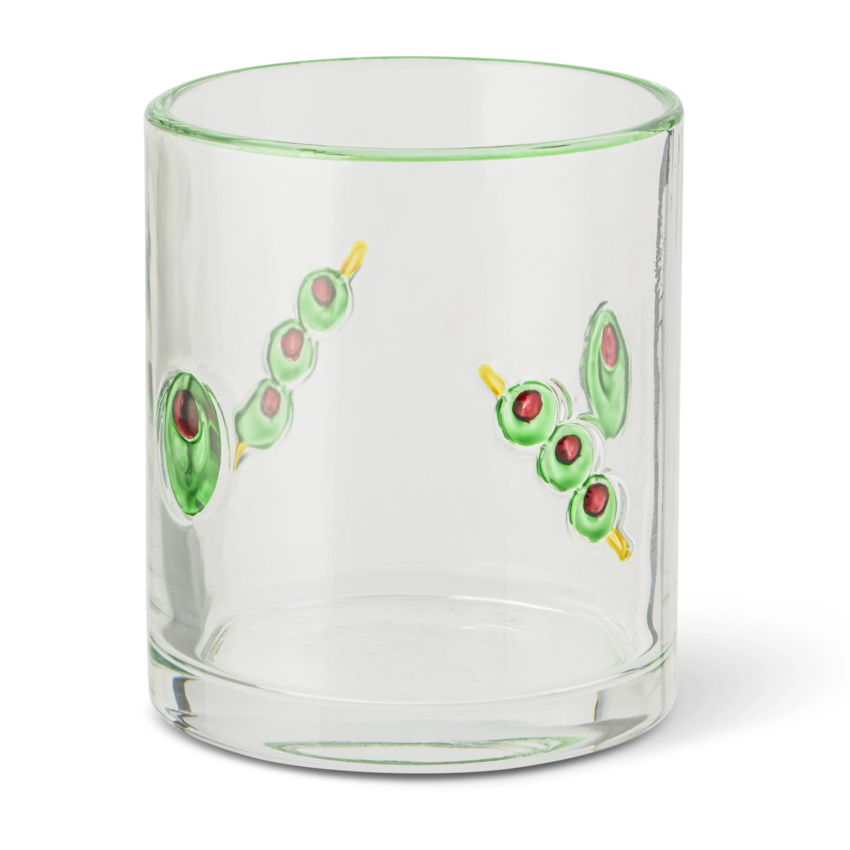 Olive Embossed Glass