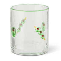 Olive Embossed Glass