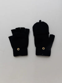 Winter Knit Convertible Fingerless Gloves