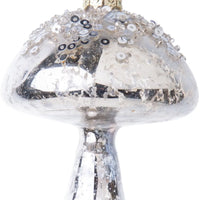 Blown Glass Mushroom Ornament