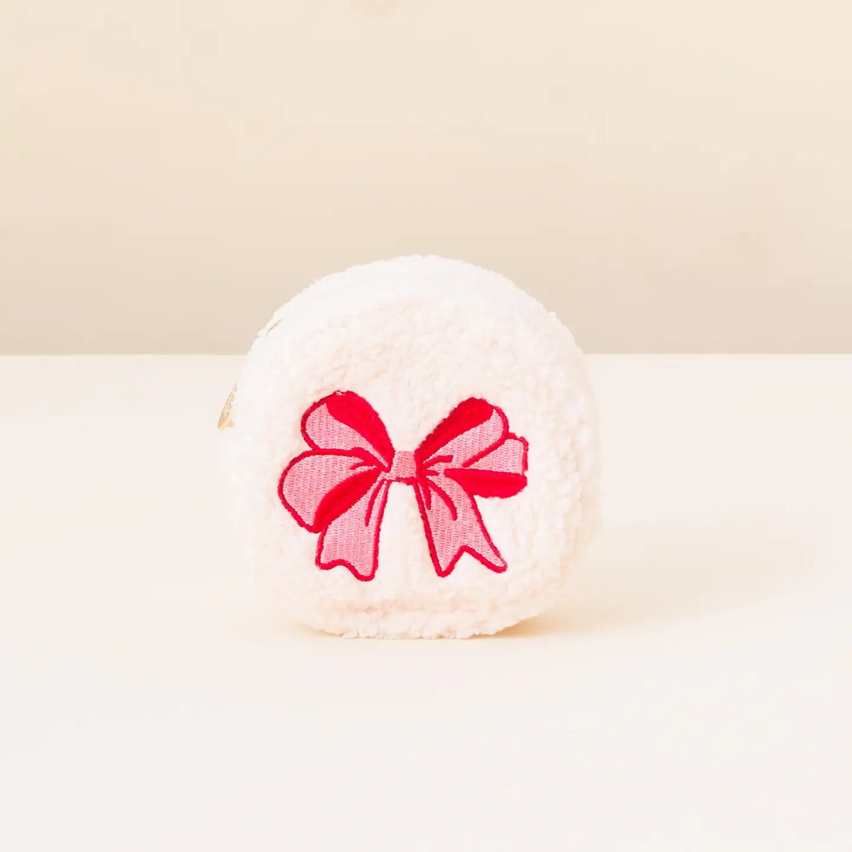 Red Bow Holiday Circle Pouch