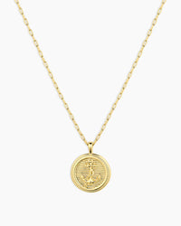 Anchor Coin Necklace - Gold