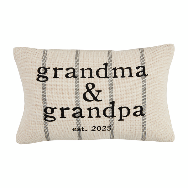 Grandma Grandpa Est. 2025 Pillow