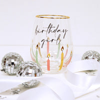 Stemless Birthday Girl Wine Glass