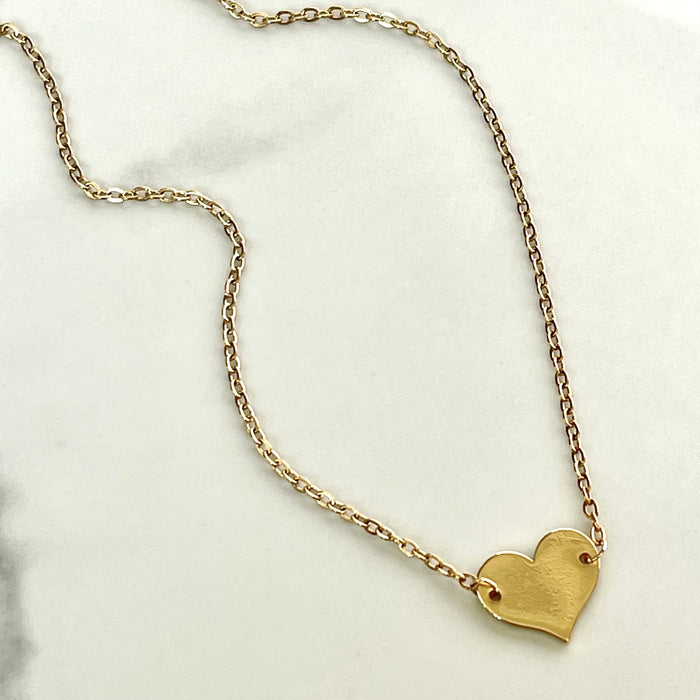Gold Heart Necklace - Teacher Gift