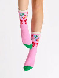 Merry and Bright Socks Pink