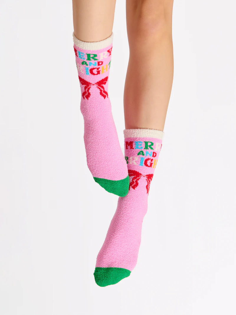 Merry and Bright Socks Pink