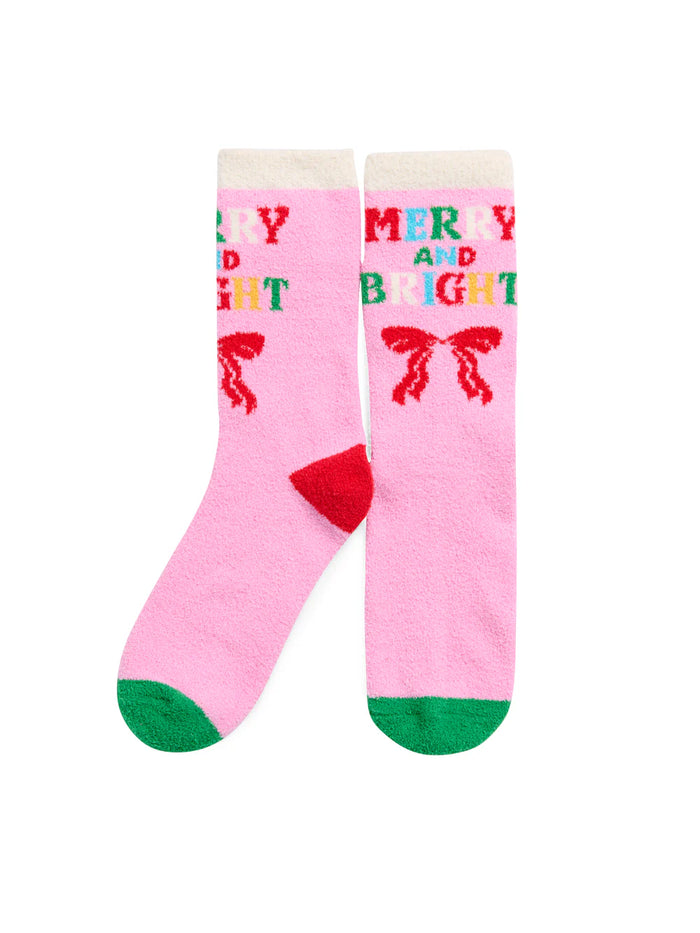 Merry and Bright Socks Pink