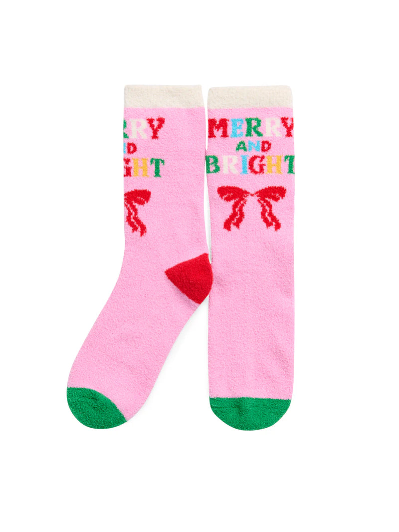 Merry and Bright Socks Pink