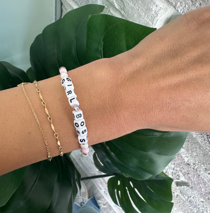 Girl Boss Little Words Project Bracelet