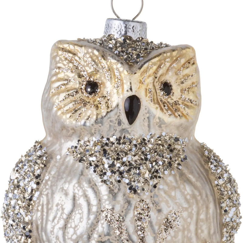 Blown Glass Owl Ornament