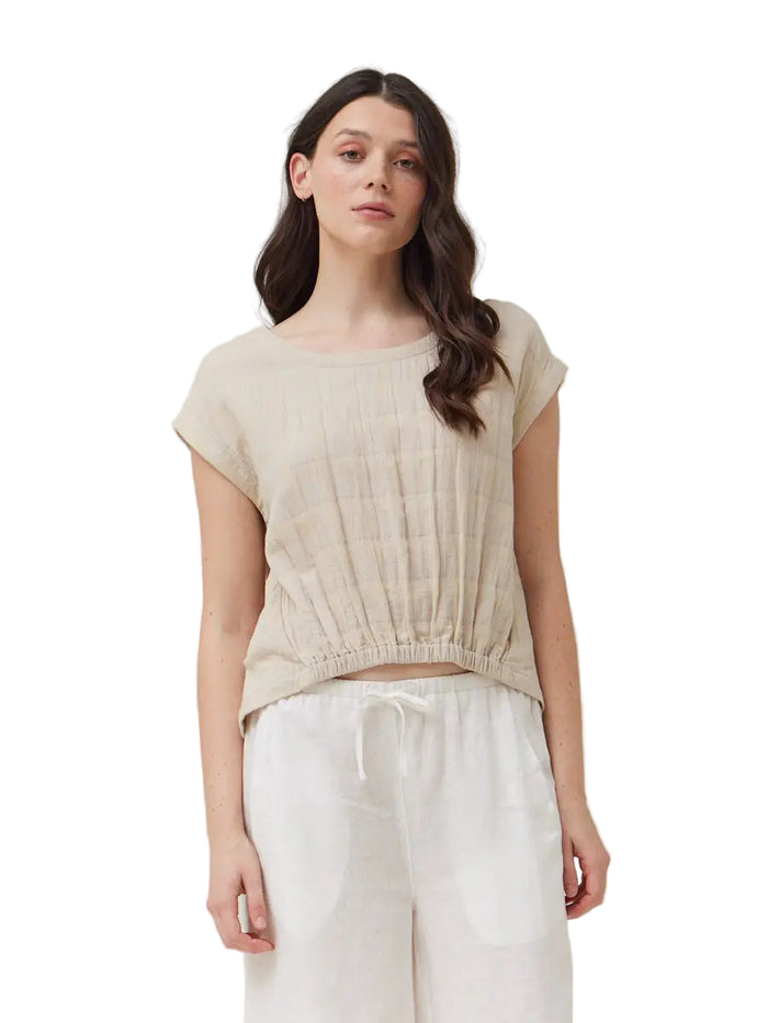 Gingham Gauze Blouse