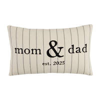 Mom and Dad Est. 2025 Pillow