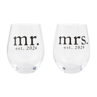 Mr. and Mrs. Wine Glass Set 2024