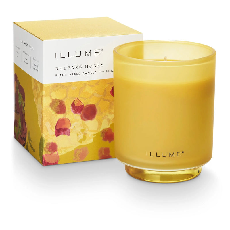 Rhubarb Honey Boxed Glass Candle