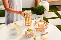 Acrylic Woven Pitcher With Cups