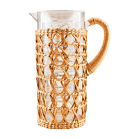 Acrylic Woven Pitcher With Cups