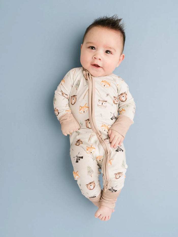 Woodland Friends Bamboo Sleeper Onesie