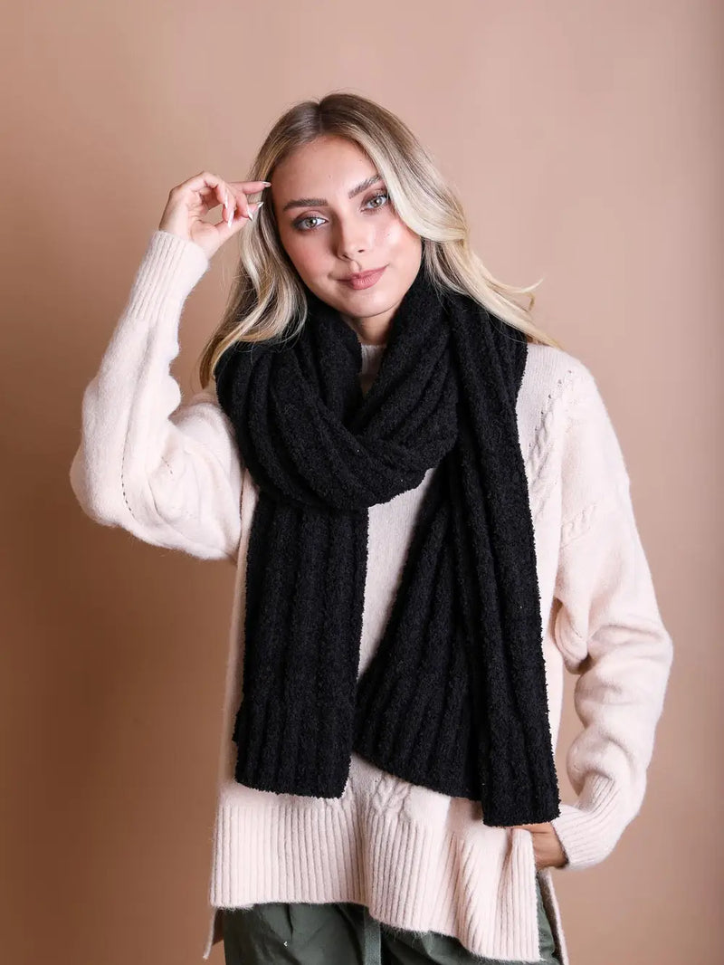 Warm & Cozy Boucle Knit Wrap Scarf