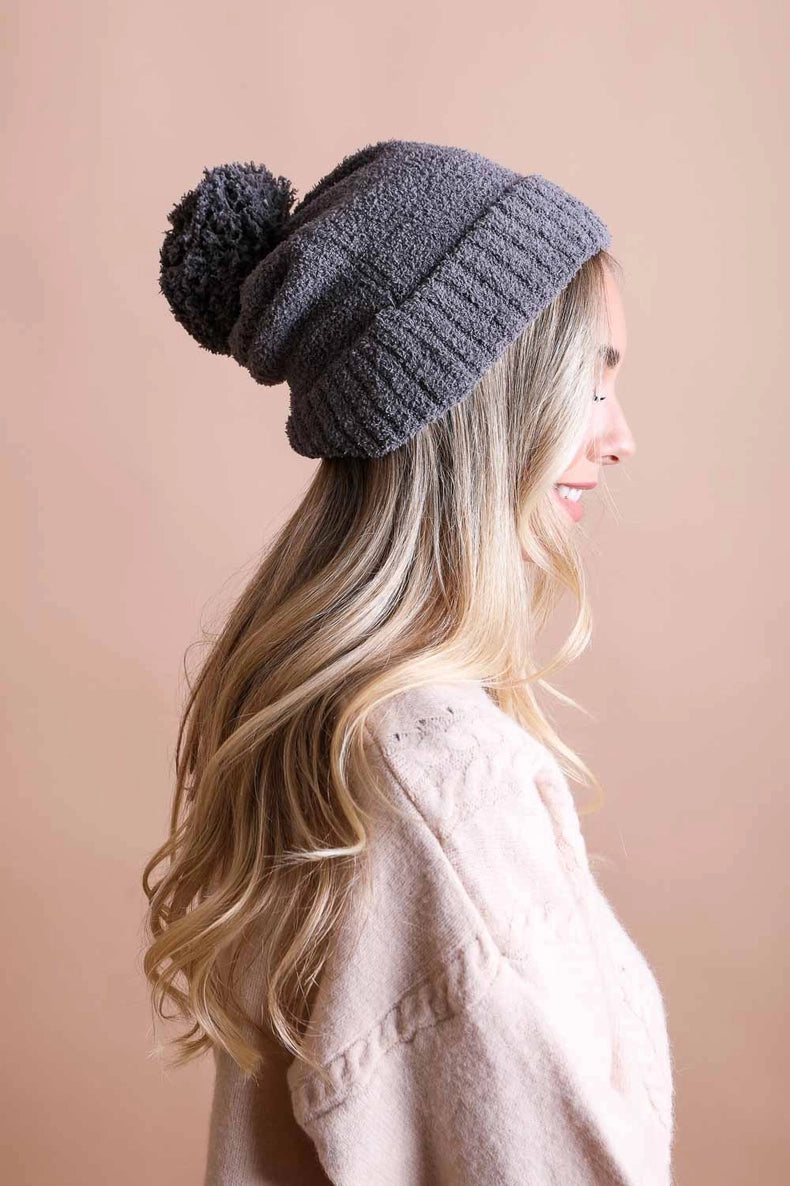 Cozy Boucle Pom Beanie