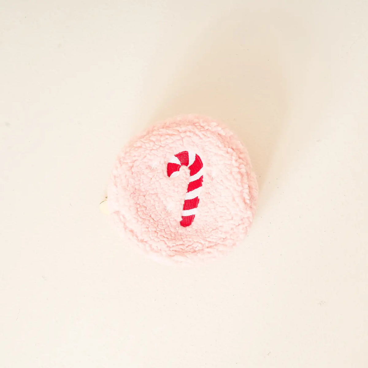 Candy Cane Holiday Circle Pouch