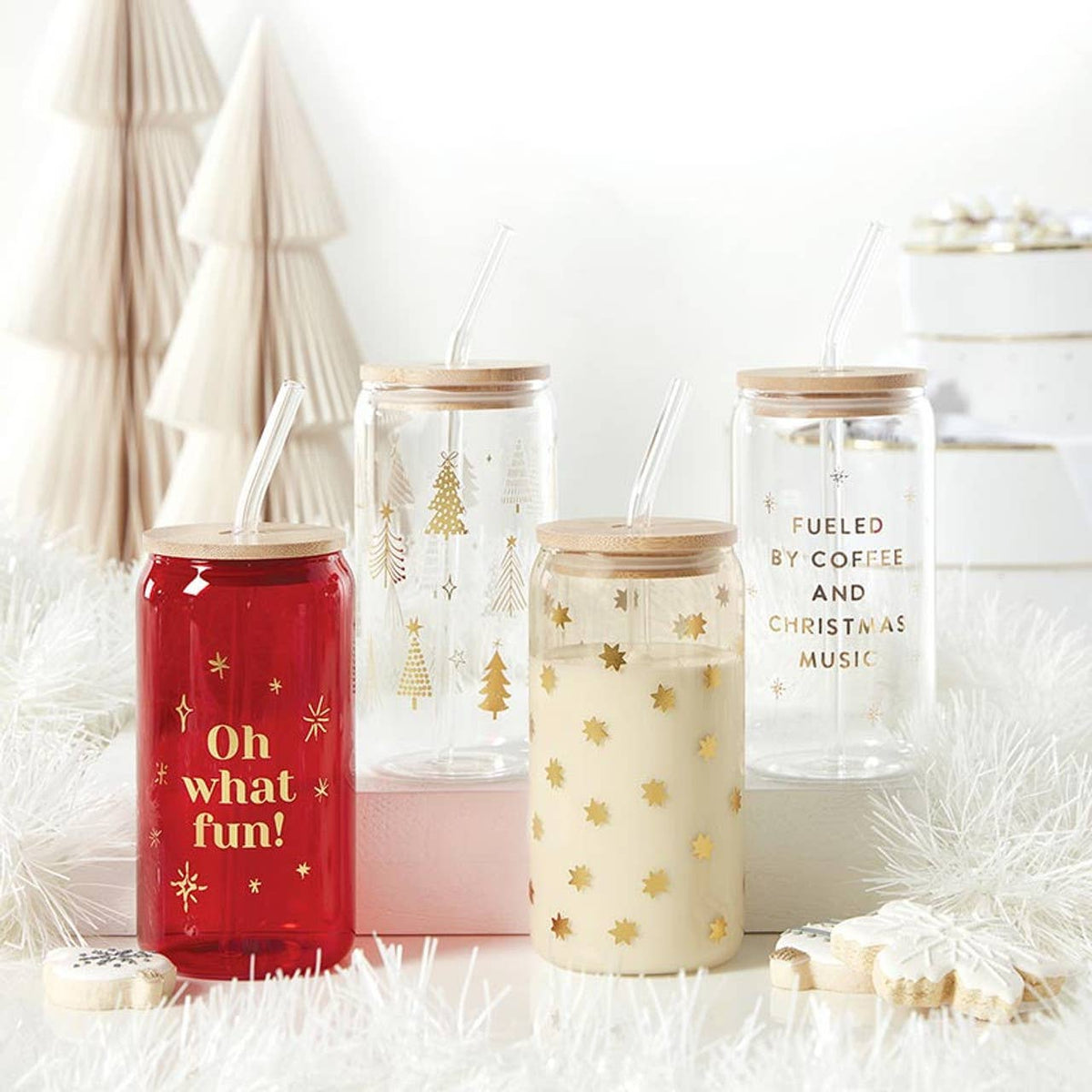 Snowflake Glass Tumbler