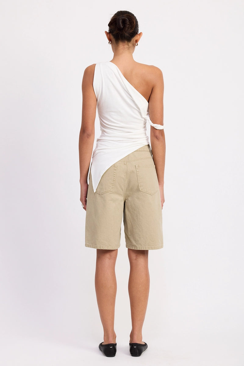 Asymmetric Shoulder Tunic Top